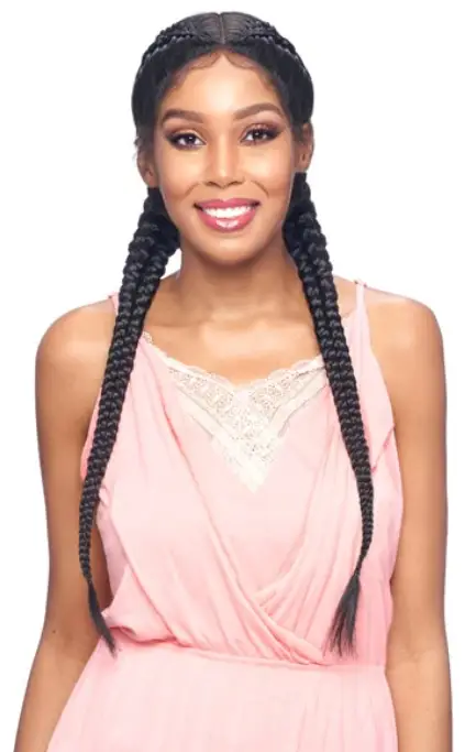 VANESSA SYNTHETIC DESIGNER LACE TOPS BRAID DEEP LACE FRONT WIG TBD APACHE