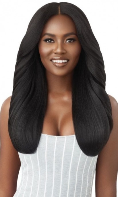 OUTRE BIG BEAUTIFUL HAIR HUMAN HAIR BLEND LEAVE OUT U PART WIG DOMINICAN BLOWOUT 22