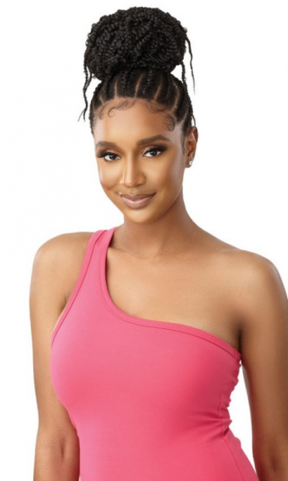 OUTRE PRETTY QUICK WRAP PONYTAIL BUTTERFLY JUNGLE WAVY BOX BRAID 24